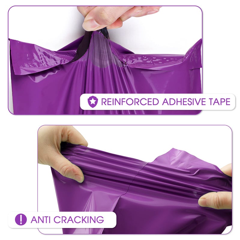 Metronic Poly Mailers 12x15.5 100 Pack, Medium Size Shipping Bags for Clothing, Strong Self-Seal Mailers Poly Bags Shipping Envelopes, Thick Mailing Bags Package Bags for Small Business, Purple - Image 3